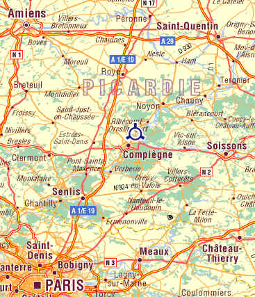 Carte Nord de Paris